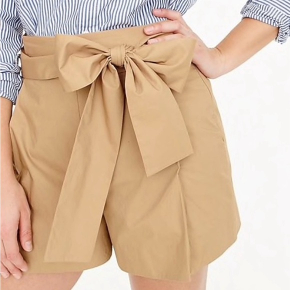 New With Tag J. Crew White Tie Waist Cotton Poplin Shorts Size 4 - Picture 11 of 11